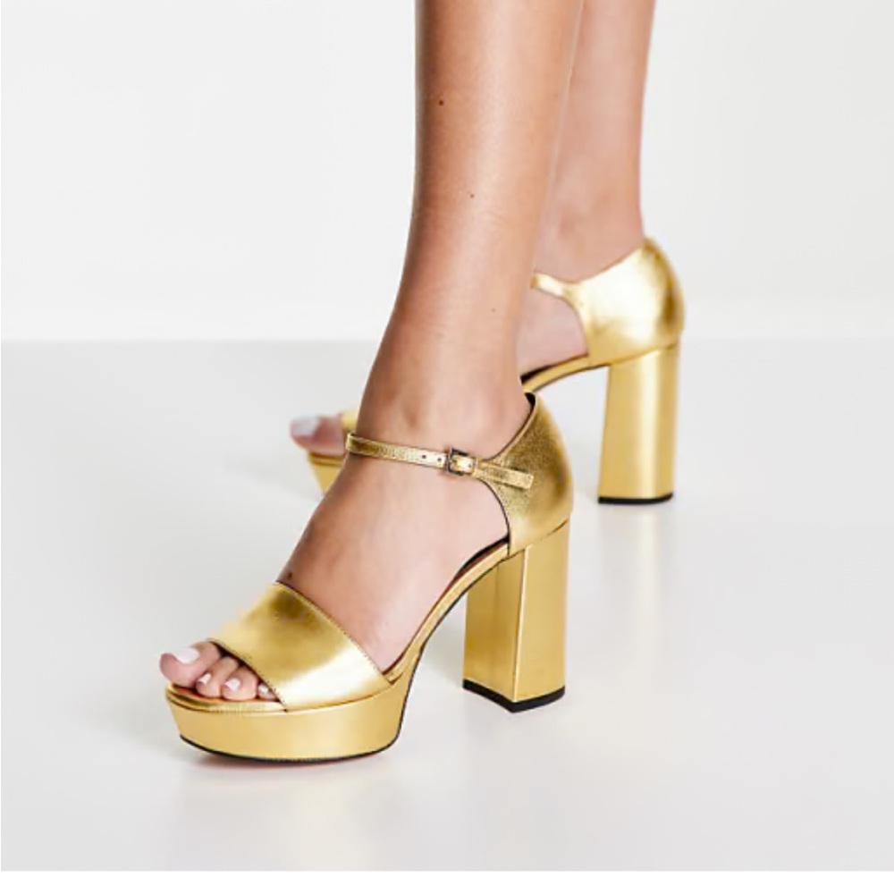 Ted Baker metallic platform, size 37